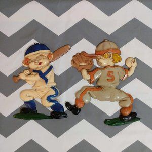 Sexton 1970 Cast Iron Baseball Players Wall Hangin
